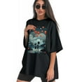 thumbnail image 3 of Plus Size Shirt for Women Oversized Black Tops for Women Short Sleeves Shirt for Women Valentine's Day T Shirt Crewneck Shirt for Women M, 3 of 5
