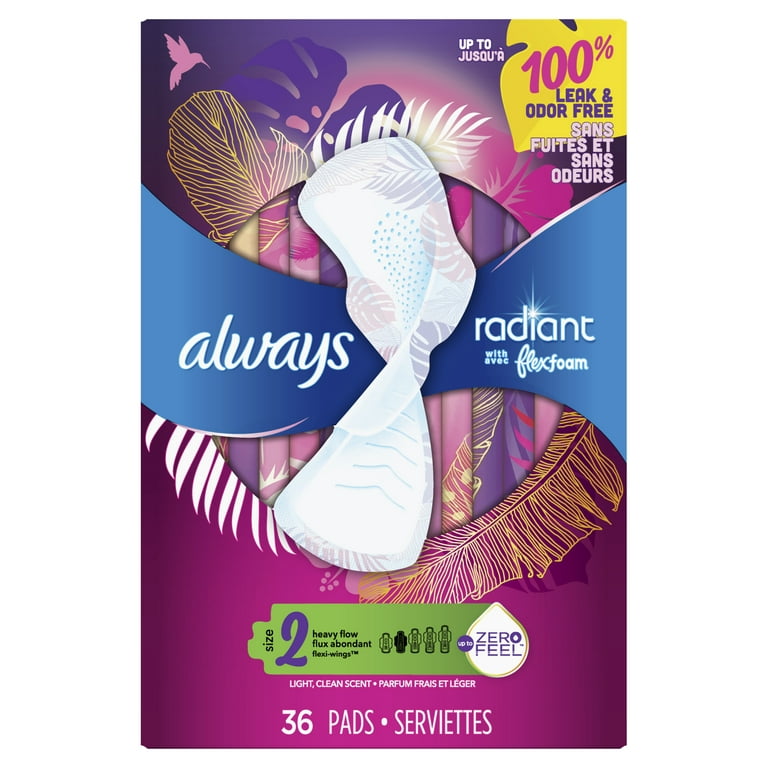 Always Radiant Daily Liners Regular Absorbency Unscented, 48 count