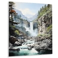 thumbnail image 2 of Designart "Pursuing Waterfalls in the USA I" USA Metal Wall Art, 2 of 5