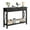 Black, variant on 43" Farmhouse Entryway Table, Rustic 2-Tier Wood Console Table with Shelf, Sofa Table for Living Room, Hallway, or Foyer, Black