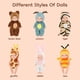 thumbnail image 4 of Set de minimuñecas YoYoExment de 10 cm con ropa de animales, 6 unidades, 4 of 7