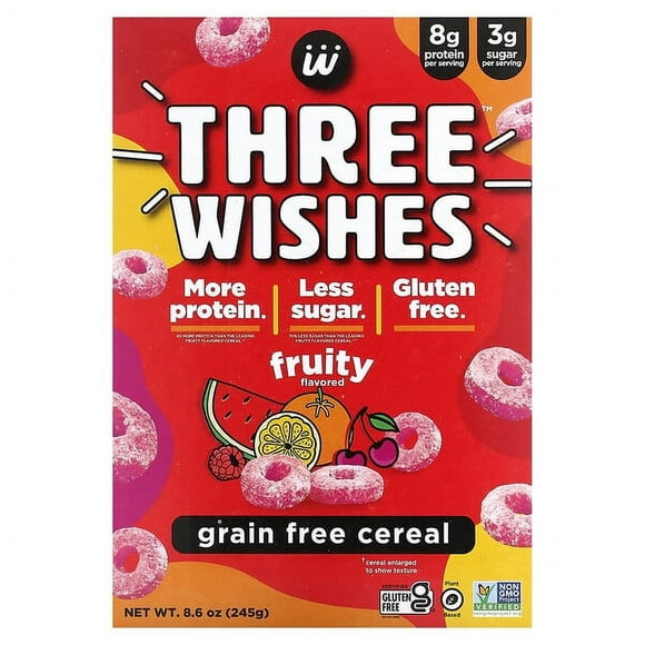 Three Wishes , Céréales Sans Grains, Fruitées, 8,6 oz (245 g)