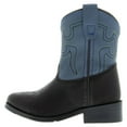 thumbnail image 2 of SMOKY MOUNTAIN BOOTS Unisex Kids' Monterey Western Boots, Color: Black/Blue, Size: 6.5, 2 of 5