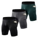 thumbnail image 1 of Pack de 3 pares de pantalones cortos deportivos para hombre con bolsillos laterales de secado rápido, 1 of 7