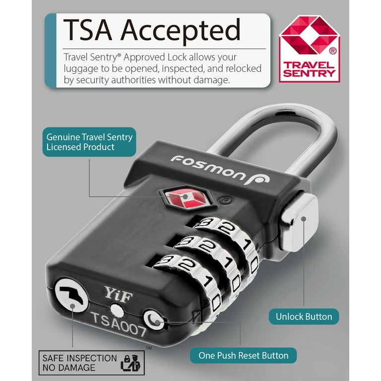 Tsa007 Lock Reset Tsa Approved Suitcase Locks Master Lock TSA
