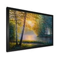 thumbnail image 2 of Designart 'Sunrise Summer With Beautiful River Spring Forest' Lake House Framed Art Print, 2 of 4