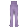 thumbnail image 5 of HXWCHs Women's Autumn Winter High Waist Lined Casual Yoga Pants for Warm Comfort L Purple, 5 of 6