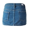 thumbnail image 3 of oqasdz Denim Mini Skirts for Women Bodycon Solid Color Button Fashionable Casual Loose Fit Versatile Ladies for Summer Everyday Wear, 3 of 3