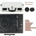 thumbnail image 5 of DIGITNOW Bluetooth Record Player 3 Speeds Turntable with Built-in Stereo Speakers, Suitcase Design - White, 5 of 7