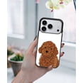 thumbnail image 5 of WIRESTER Shockproof Soft Rubber Cover Case for Apple iPhone 17 Pro 6.3" 2025, Brown Toy Poodle Dog, 5 of 5