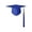 Blue, variant on Unisex Graduation Hat - Polyester Material, Adjustable Circumference 55-65cm, with 2025 Tassel for Ceremony