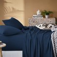 thumbnail image 6 of Thread Count - 100% Cotton Double Brushed Flannel Sheet Set - 170 GSM Heavyweight, Deep Pockets, Pre-Shrunk & Anti-Pill, All Around Elastic – Full Indigo, 6 of 7