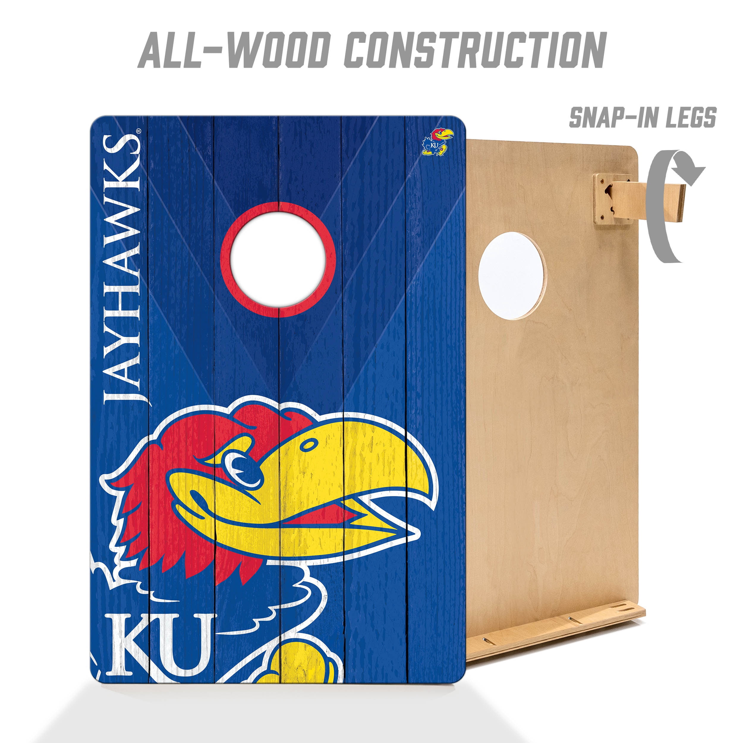 YouTheFan NCAA Kansas Jayhawks 2' x 3' Cornhole Game