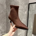 thumbnail image 1 of Moda 2022, botines de mujer, botas de calcetín con punta en pico, tacones medios finos, botas de moda de manga ajustada para fiesta de primavera y otoño37 Gao Jinjia LED, 1 of 2