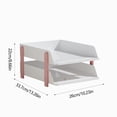 thumbnail image 3 of Paper Organizer for Desk, 8.66*10.23*13.26 Inch 2 Tier Paper Organizer Storage, File Organizer Paper Sorter, Desktop Paper Storage Holder Document Holder for Home Office School, 3 of 7