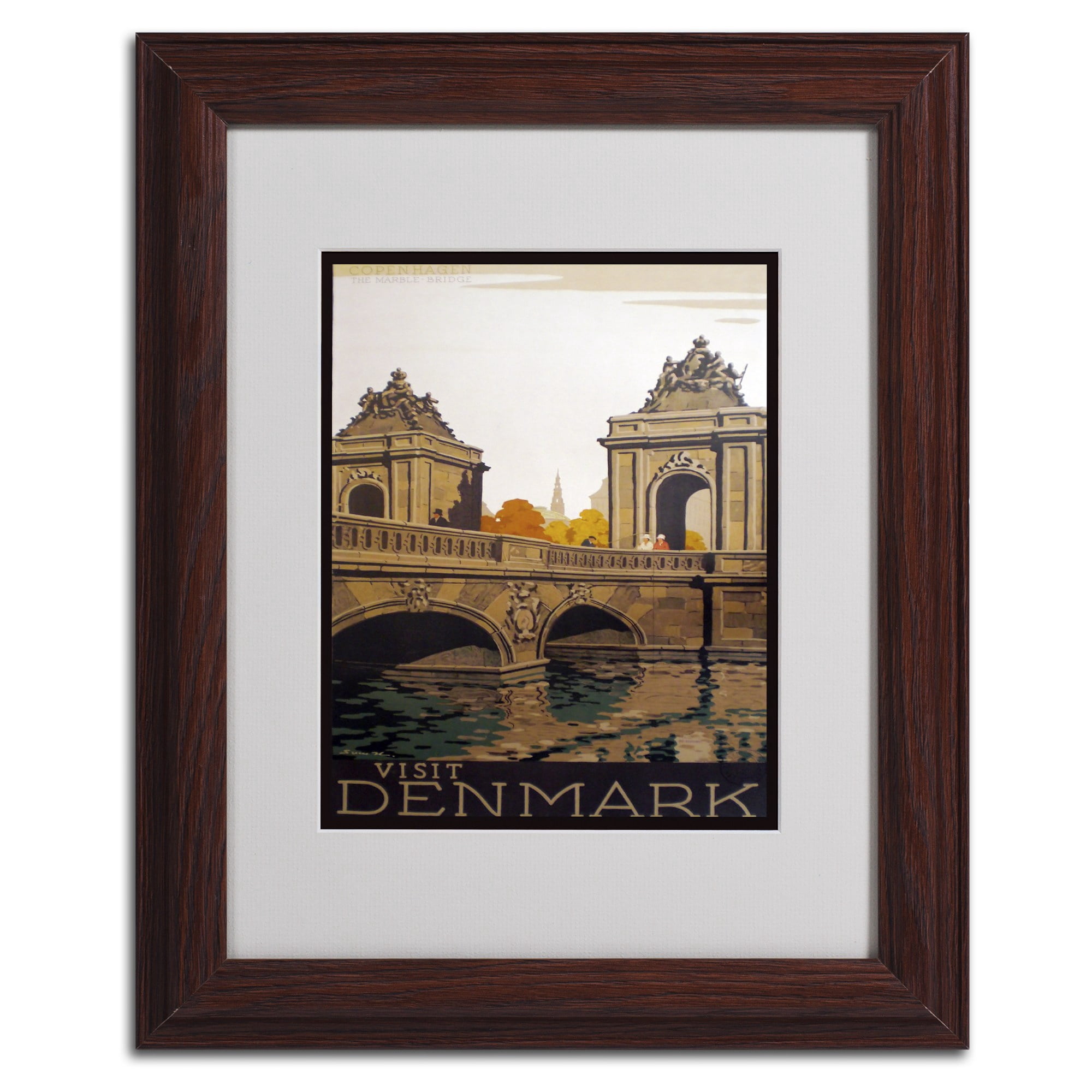 Matted art under acrylic in a wood frame