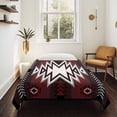 thumbnail image 4 of Red Black Large Tapestry for Bedroom Wall Hanging Tapestry, Southwest Geometric Aztec Farmhouse Tribal Ceiling Backdrop Tapestries Poster Blanket Wall Decor for Teens Room Living Room Dorm 85" x 90", 4 of 8