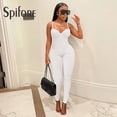thumbnail image 5 of Monos de una pieza sexys de Spifore para mujer, para fiesta, club, pantalones pitillo, monos ajustados sin tirantes de verano, ropa urbana negra, 5 of 5