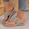thumbnail image 2 of Pandaie Orthopedic Sandals for Women 2026 Open Toe Wedge Platform Sandal Arch Support Wide Width Flip Flops for Summer Beach Vacation Grey 9.5, 2 of 7