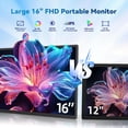 thumbnail image 2 of Monitor portátil BKVOO 16 pulgadas 1200P FHD USB-C HDMI, 2 of 6