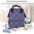 thumbnail image 5 of Daiia Lavender Flowers Large Capacity Baby Bag Waterproof Stylish Diaper Bag Mummy Backpack Adjustable Straps Diaper BagBaby Essentials Bag, 5 of 6
