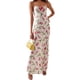 thumbnail image 1 of Vestido De Tirantes Finos Vestido de tirantes de espagueti para mujer Vestido sin espalda con estampado de tulipán Lady Sexy Maxi (Blanco S) Ygjytge para Mujer Blanco T M, 1 of 9