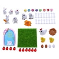 thumbnail image 1 of 1/12 casa de muñecas decoración de Pascua conejo, oveja, , huevos, valla, puerta y césped adornos de vacaciones en miniatura muebles de juguete Hugo Juguetes en miniatura para casa de muñecas, 1 of 10