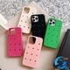 thumbnail image 2 of Funda De Silicona Perforada Para iPhone 11 DIY CROCS Para 14 13 12 Pro Max 14 Plus, 2 of 4