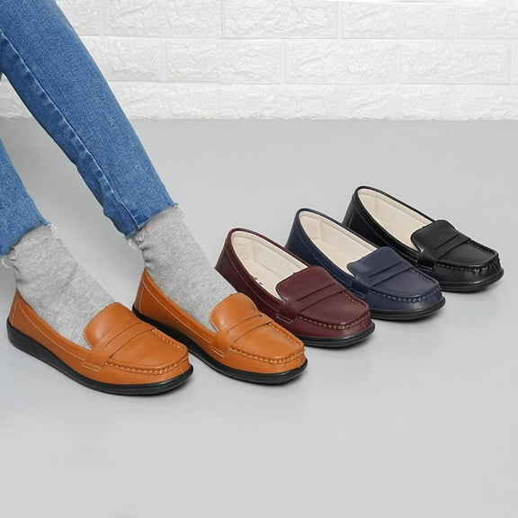 Aerosoft Women's Walkish Comfortable Classic Flat Loafers for Walking