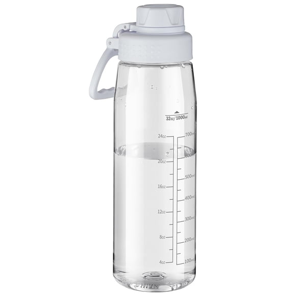 Botella de agua Edmyre Clear de plástico Tritan de 950 ml, sin BPA