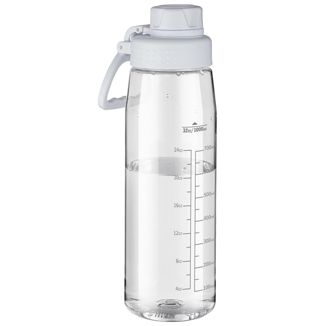 Botella de agua Edmyre Clear de plástico Tritan de 950 ml, sin BPA