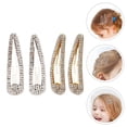 thumbnail image 6 of 2 Count Rhinestone Bb Clip Net Snap Hair Clips Barrette Girls Accessories for Wedding Bride Women's, 6 of 8