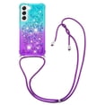 thumbnail image 1 of Funda para Samsung Galaxy S22 5G Brillantina Líquida Divertida Reluciente y con Cristales en Movimiento Cuerpo Cruzado con Cordón Ajustable, 1 of 5