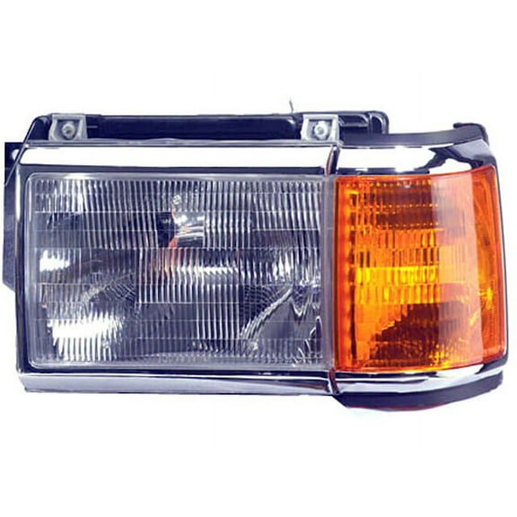 Left Driver Side Headlight Assembly - Compatible with 1987 - 1991 Ford F-150 1988 1989 1990