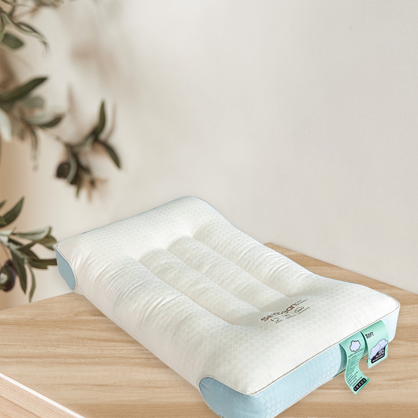 Organic Cotton Pillow for Sleeping with Organic Cotton Cover (King Size),Adjustable Loft,Head and Neck Pressure Support,Back,Side,and Stomach Sleeper