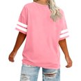 thumbnail image 4 of YgkuHd Women's Plus Size Round Neck Short Sleeved Spring/Summer Basic Shirt T-Shirt Top, 4 of 5