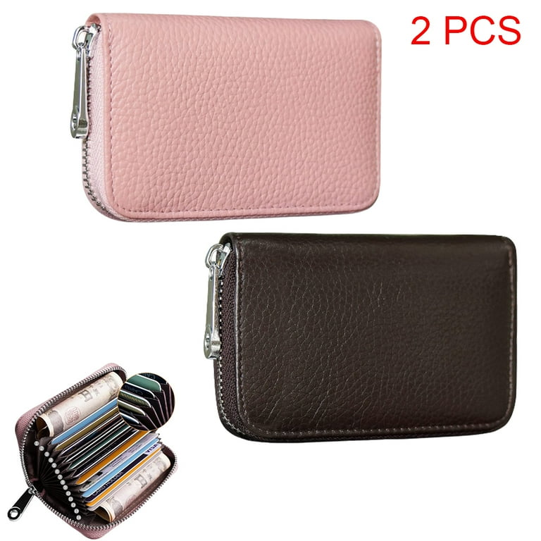 Credit Card Holder RFID Blocking Genuine Leather Mini Credit Card