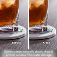 thumbnail image 2 of Thirstystone Teal Crab 4-Pack Round Absorbent Stone Coasters, 2 of 7