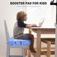 thumbnail image 6 of Dznils Toddler Booster Seat for Dining Table, with Safety Buckles, Non-Slip Bottom, Blue Truck, 6 of 14