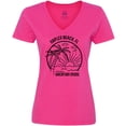 thumbnail image 3 of Inktastic Summer Vacation Mode Naples Beach Florida Women's V-Neck T-Shirt, 3 of 5