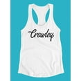 thumbnail image 3 of Crowley Cursive  Tank Women -Image by Shutterstock, Female Large, 3 of 4