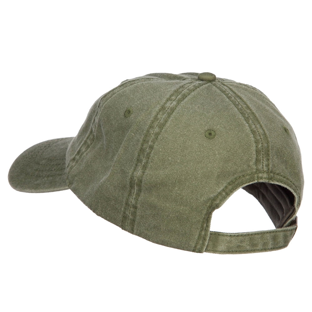 Green Beret Crest Embroidered Washed Cap - Olive OSFM