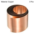 thumbnail image 3 of Copper Sheet Roll, Metal Foil Plate 1000mm x 55mm x 0.05mm, 3 Pack, 3 of 5