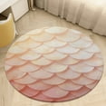 thumbnail image 4 of Mermaid Fish Scales Round Rugs -Washable Non-Slip Small Round Area Rug Throw Soft Circle Rugs for Bedroom, Modern Print Indoor Carpet for Entryway Sofa Living Room, 4 of 6