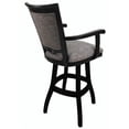 thumbnail image 3 of Tobias Designs 34" Swivel Solid Wood Extra Tall Bar Stool in Mojave Gray, 3 of 3