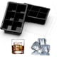 thumbnail image 1 of Set of 2 large silicone ice cube molds - 12 giant ice cubes - Large square ice cube molds, 1 of 4