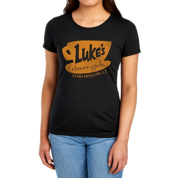 Gilmore Girls Luke's Coffee Logo Women's T Shirt, Black, 2X-Large