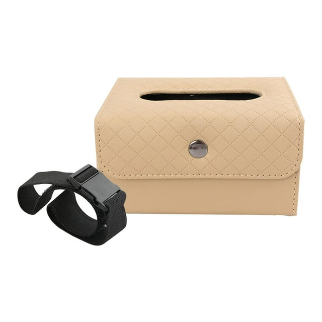 Porta pañuelos para coche Parasol Porta pañuelos para asiento trasero Porta pañuelos para asiento trasero, Beige