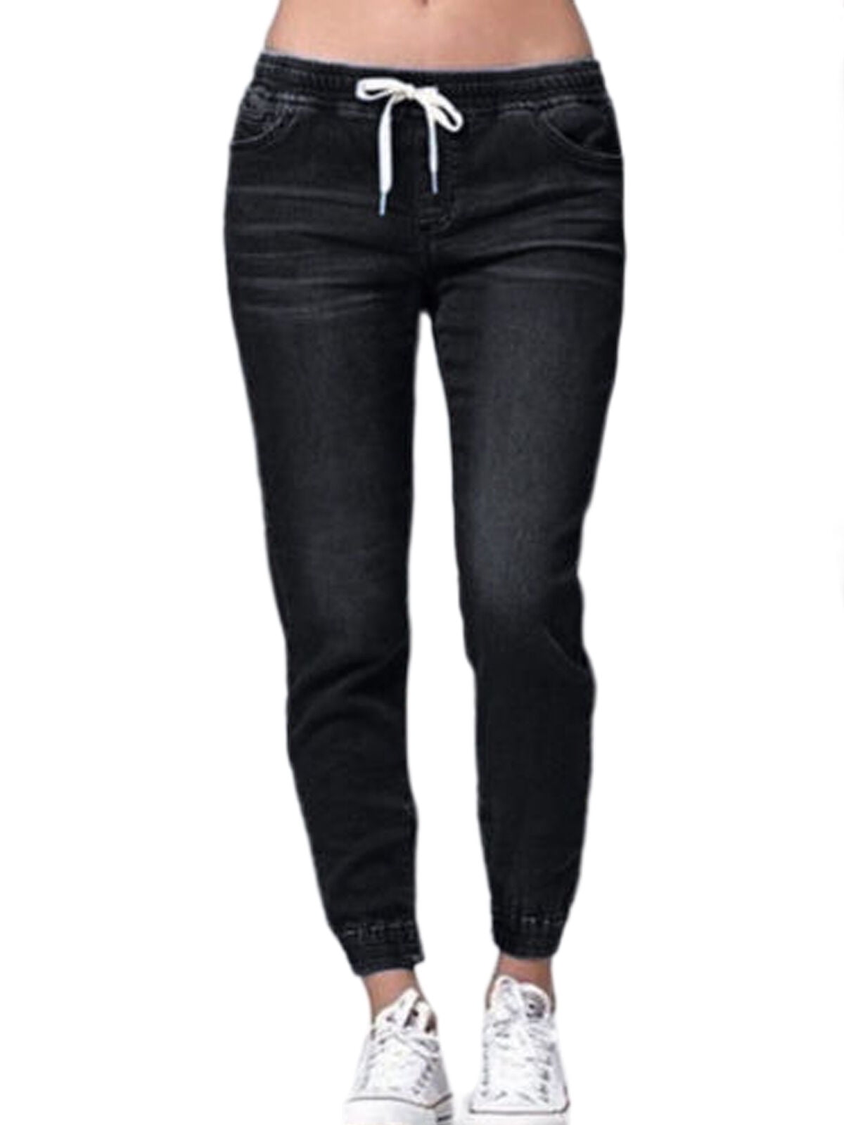 ladies elastic jeans