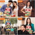 thumbnail image 7 of Pioneer Flower Floral Print Pattern Apron-Garden Aprons for Women with Pockets-Cotton Linen Waterproof Kitchen Cooking Gardening Aprons Adjustable for Kitchen,Cooking,BBQ and Salon 33x27 Inch, 7 of 7